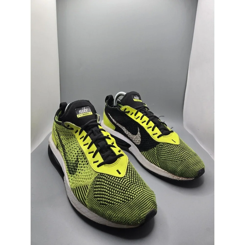 Nike Air Max Flyknit Racer Men's Size 8.5 Black Volt Running Shoes FD4610-700